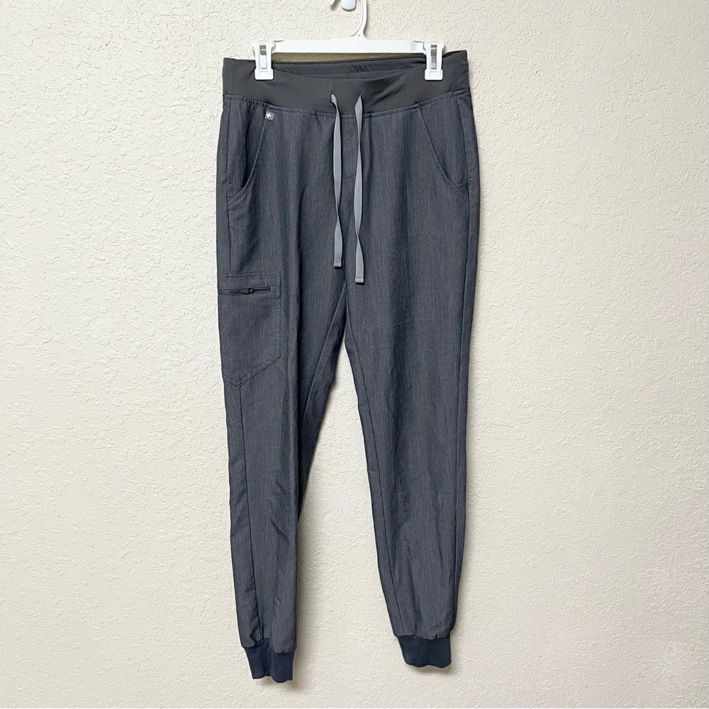 Figs Jogger Pants Womens Zamora Scrub Pants Drawstring Gray Nurse Size S/T
